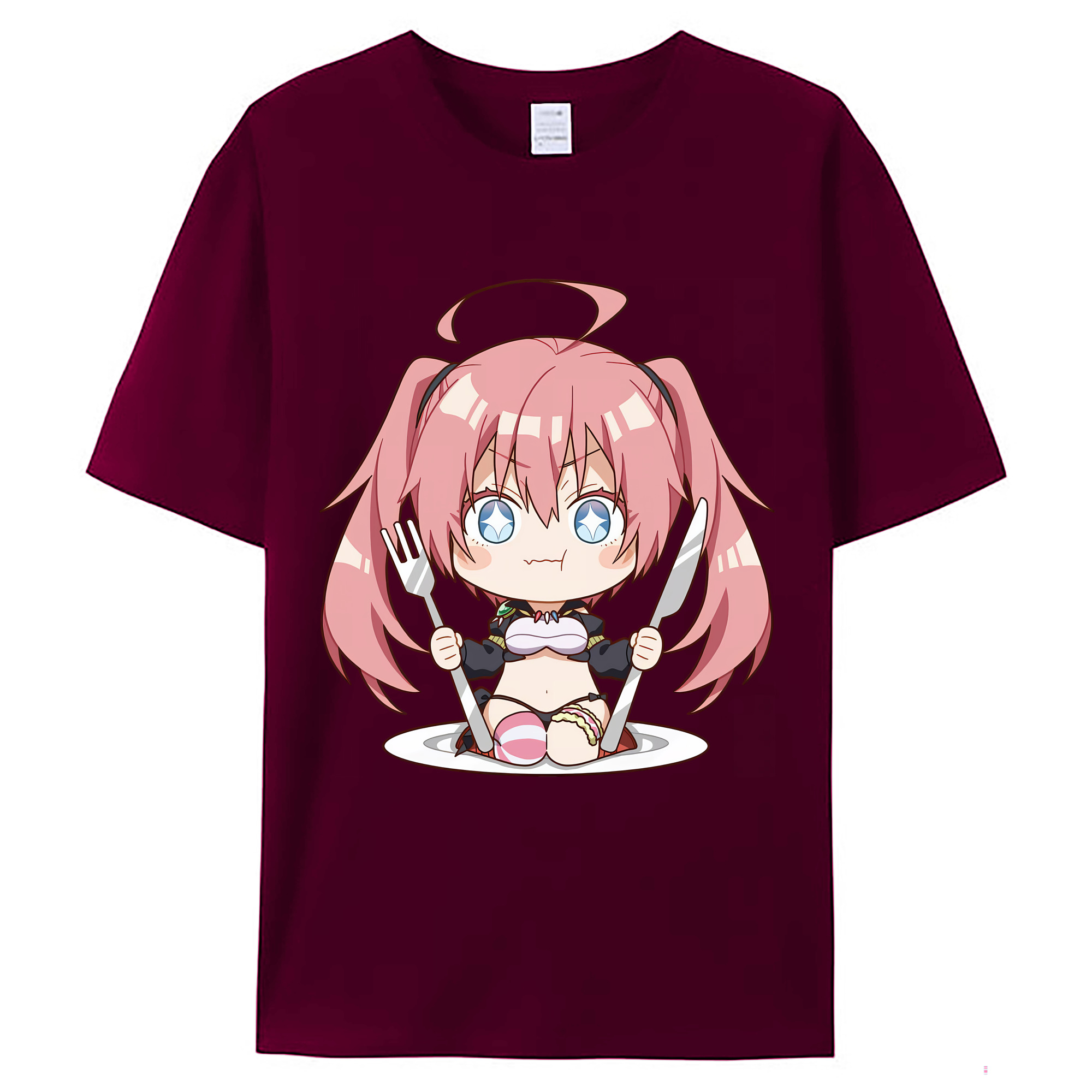 （画像用） 転スラ Regarding Reincarnated to Slime レディースカジュアルプリントTシャツ（綿100％）